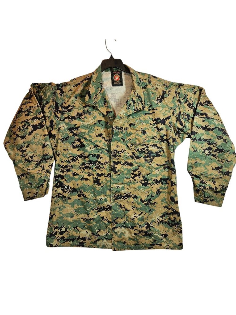 USMC Digital Woodland Camo Combat Jacket Size Medium BDU Cargo gorpcore outdoor